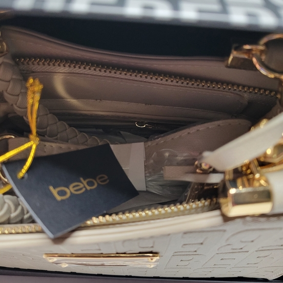 NWT BEBE Stone Alexandra Logo Mini Satchel - Picture 2 of 6